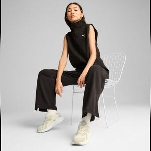PUMA 'HER' Black Roll Neck Vest-Black SZ S